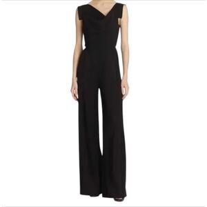 Black Halo Jackie O Jumpsuit Cap Sleeve Wide Leg Jumpsuit Black 8